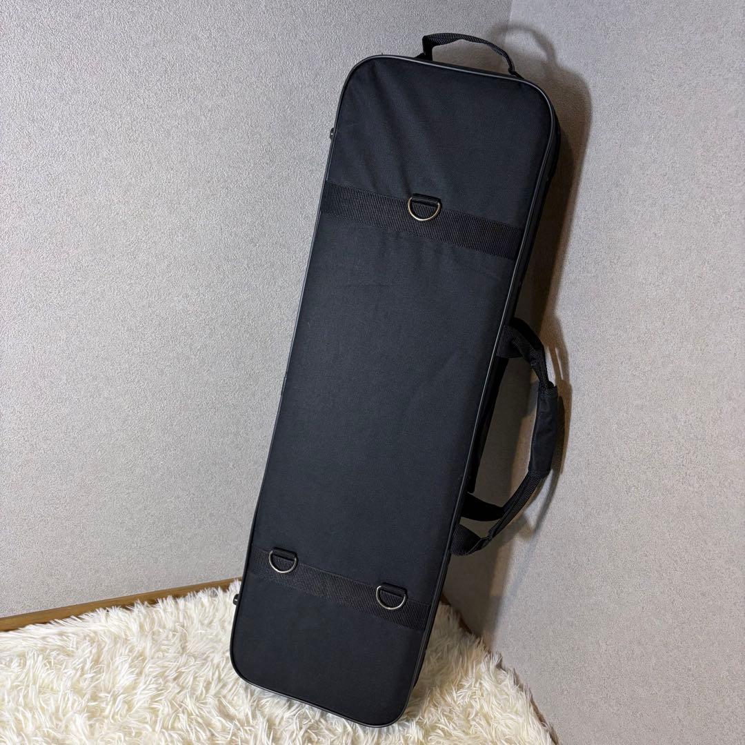 【極美品】沖縄三線　真壁型 合皮 人工皮 セミハードケース付 付属品多数