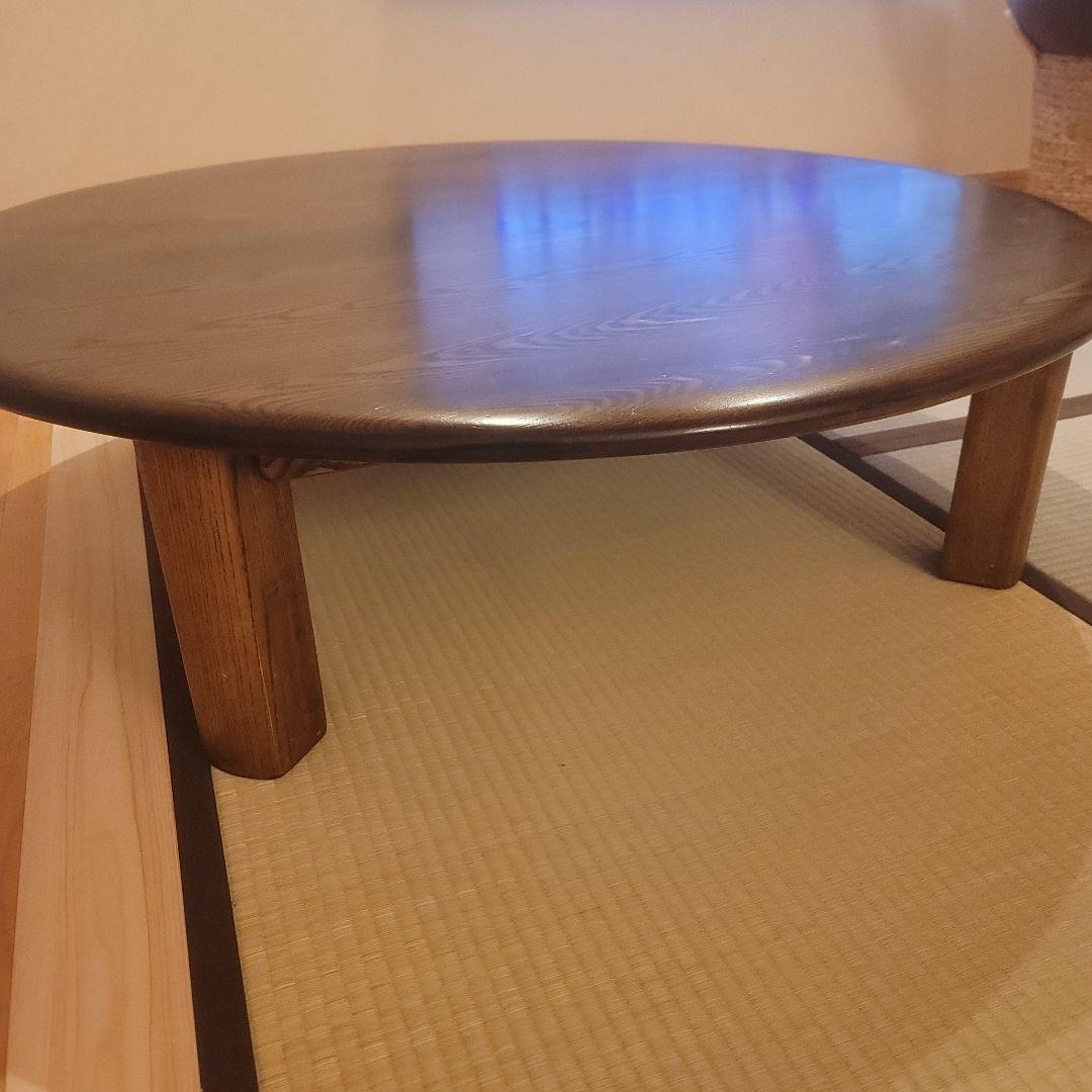 家具工房芽生♡ちゃぶ台♡120cm♡タモ無垢