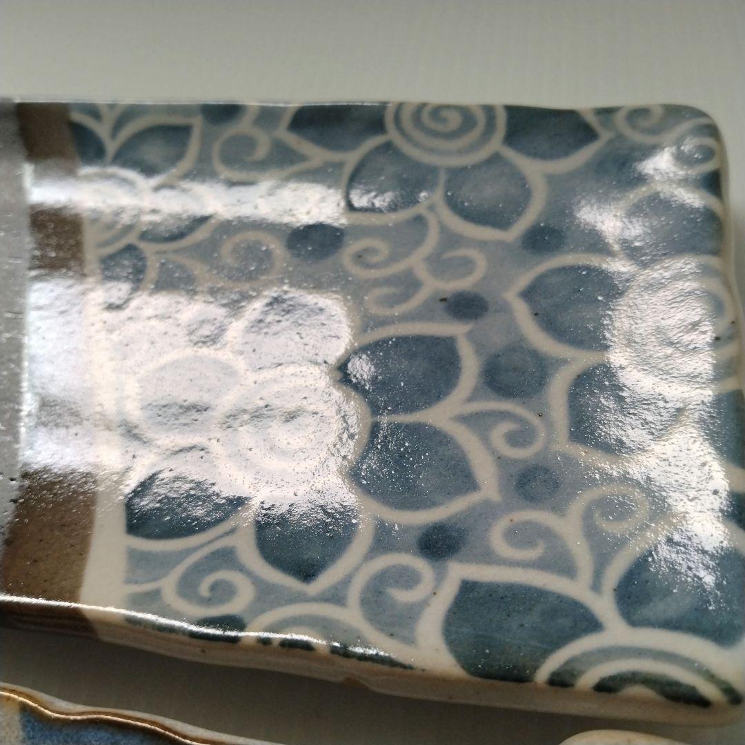 愛陶 古染 絵替わり 平角皿 長角皿 魚皿 秋刀魚皿 焼物皿 小鉢 10点セット