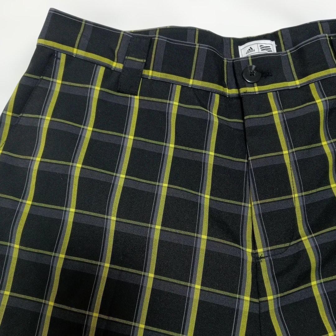 新品未使用/残1点/adidas/チェック柄/ショートパンツ/32/ゴルフパンツ