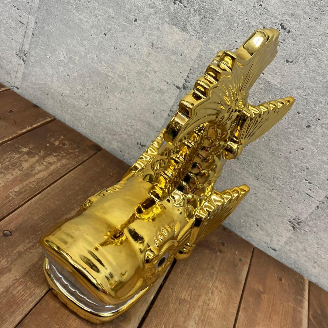 レトロ 陶器製 金のシャチホコ 金鯱 名古屋城 天守閣 守り神 縁起物 置物