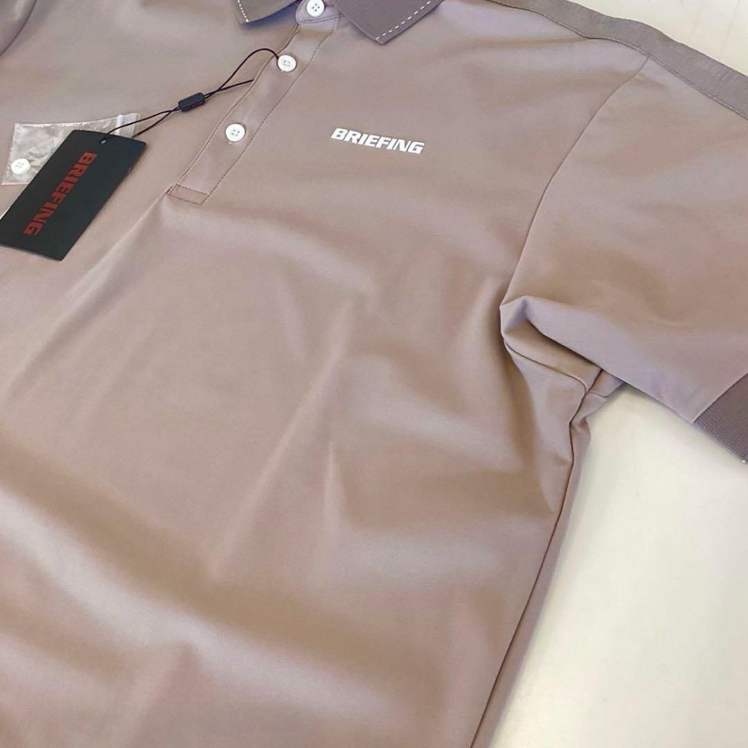 ラスト1点　完売品　BRIEFING LOGO LINE POLO グレージュM