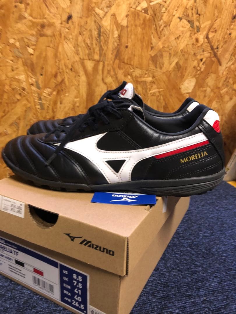 Mizuno フットサルシューズ モレリア TFブラック/ホワイト/レッド