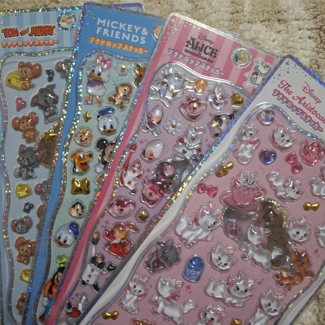 プチドロップステッカー ディズニー&トムとジェリー4枚セット