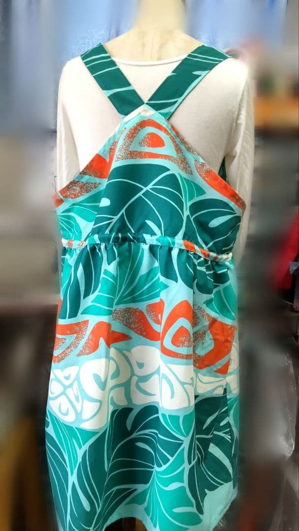 ハワイアン　エプロン　ハンドメイド