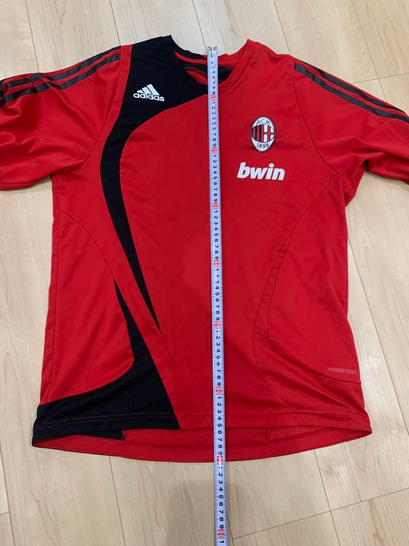 ACミラン トレーニングシャツ adidas 赤 長袖シャツ