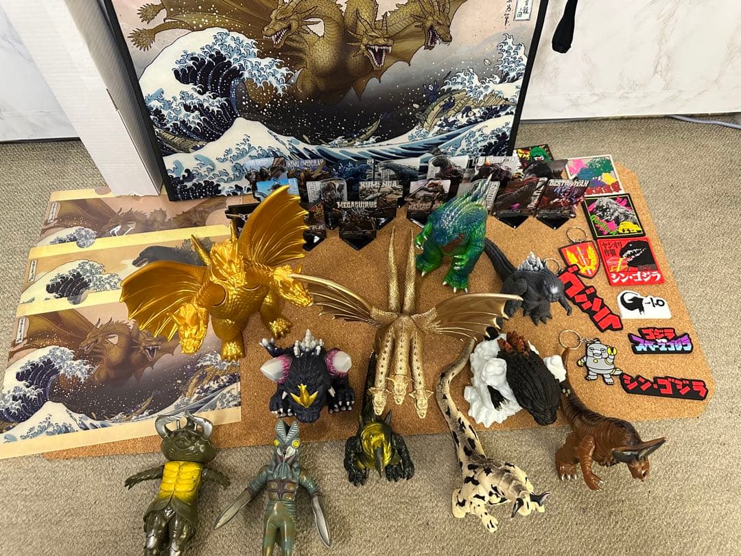 ゴジラ　ウルトラマンソフビ、グッズセット