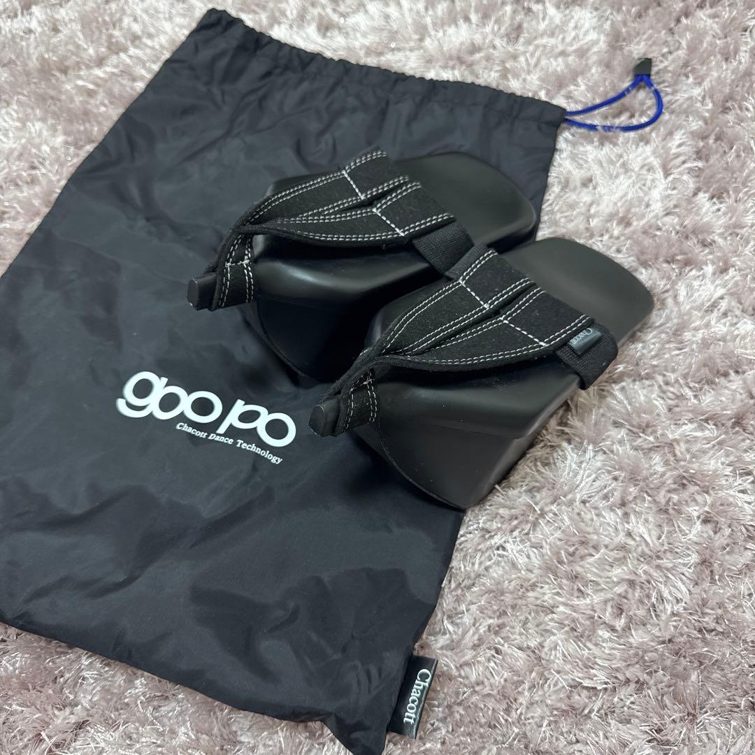 チャコット goopo トレーニングサンダル 黒 収納袋付き Chacott
