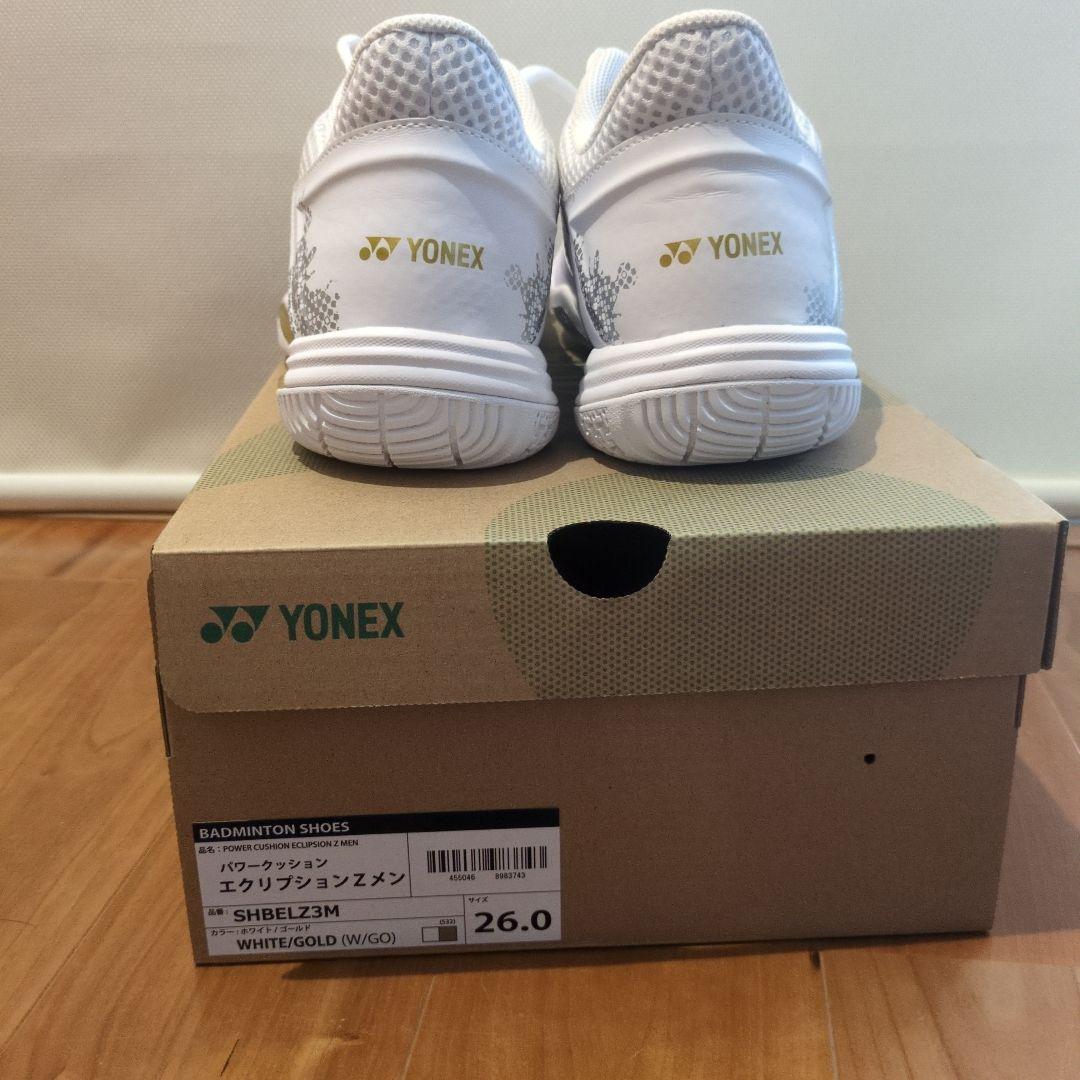 YONEX バドミントンシューズ SHBEL3M 26.0cm ホワイトゴールド