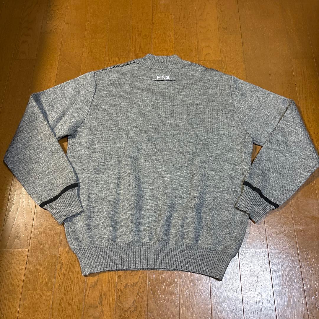 オシャレ PING ダブルジャガードタートルネックセーター