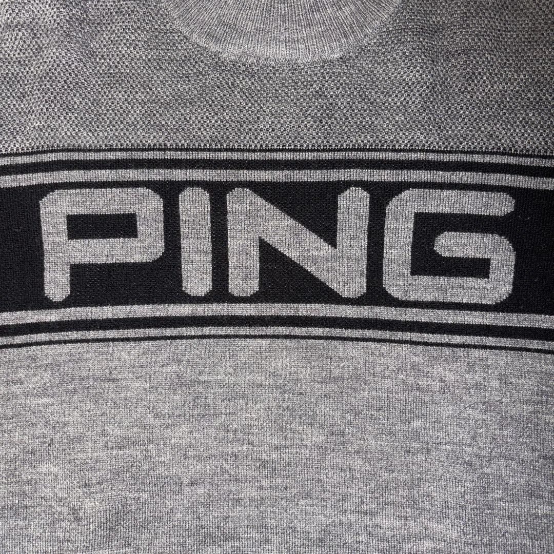 オシャレ PING ダブルジャガードタートルネックセーター