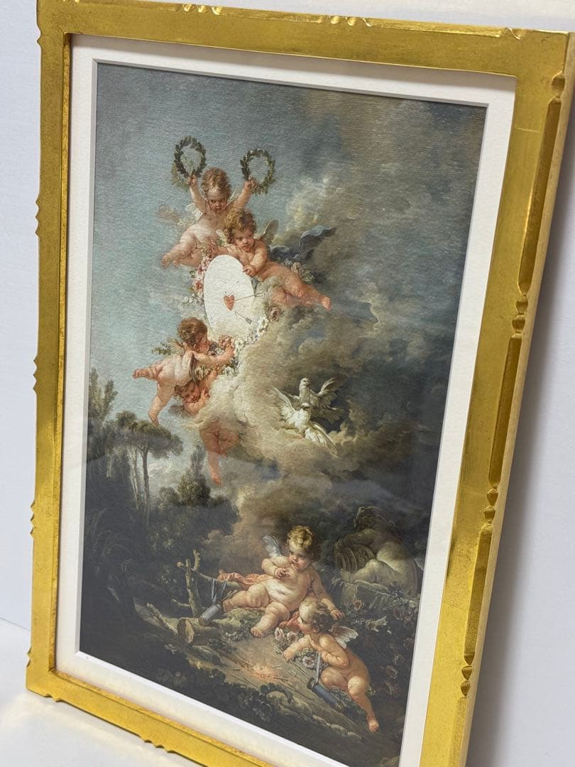 【新品未使用】絵画 フランソワ ブーシェ 『アモルの標的』
