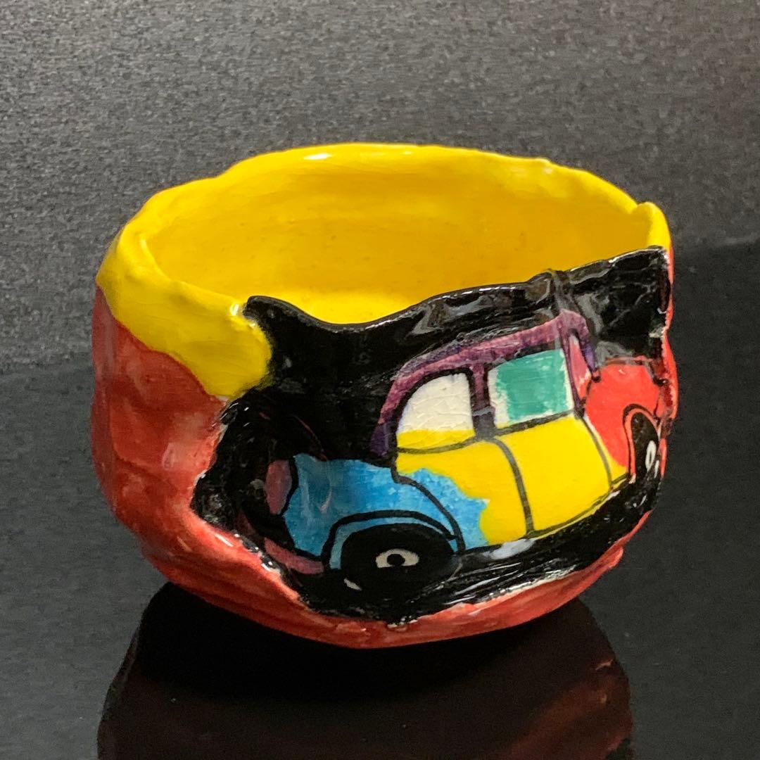 《ヴィンテージ美品レア！》⭐︎ ロスオリベ 茶碗 異色陶芸作家 鈴木五郎 木箱♪⭐︎