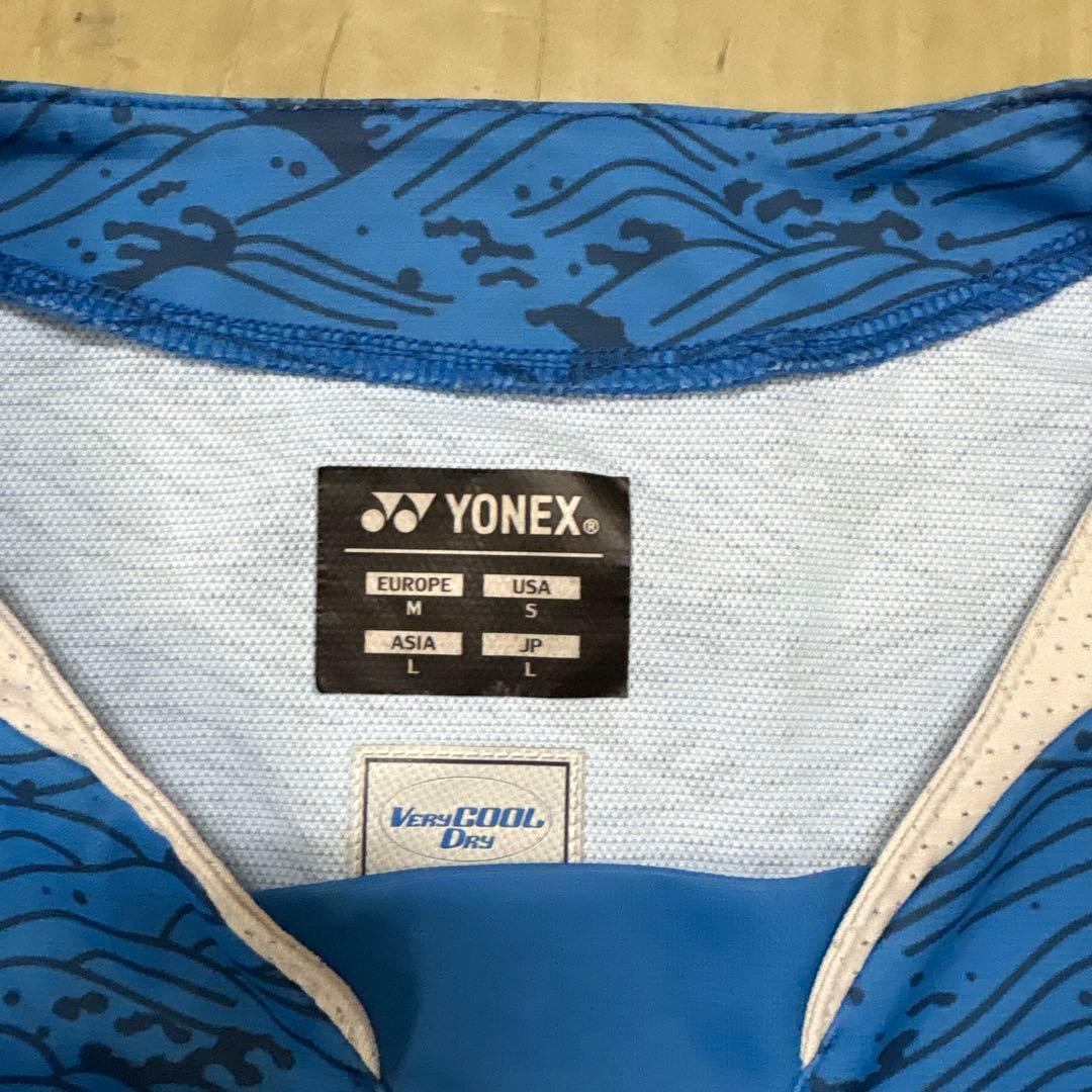 YONEX バドミントンウェア Lサイズ 青 日本代表ウェアー