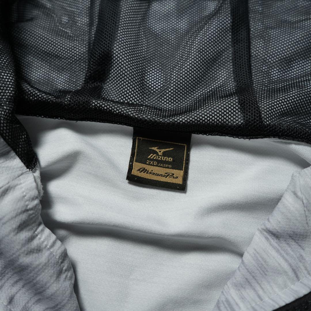 極美品 MIZUNO PRO ミズノプロ パーカー ハーフジップ グレー 野球