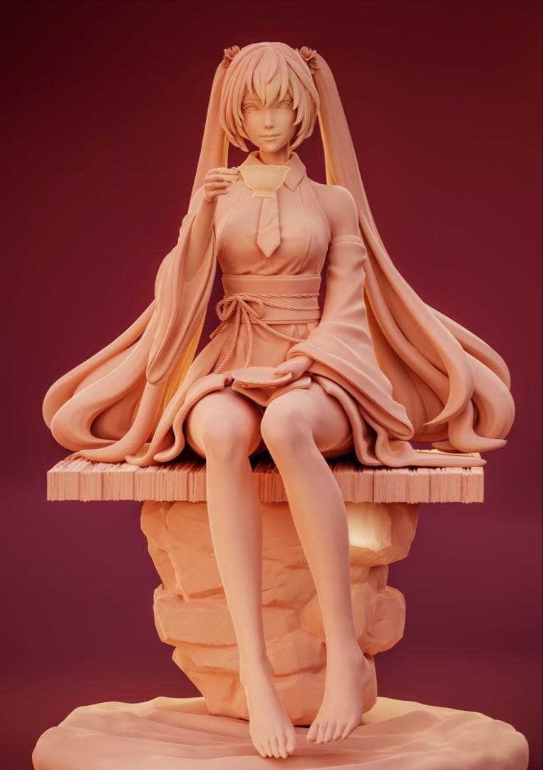 初音ミク　ガレージキット　未塗装未組立　フィギュア　美女　1/7