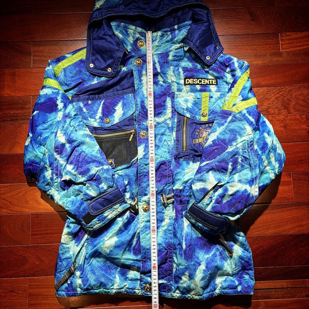 DESCENTE スキーウェア スノボ セットアップ ブルー 昭和レトロ 平成
