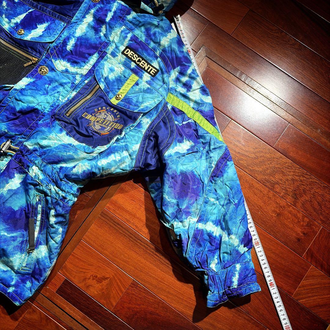 DESCENTE スキーウェア スノボ セットアップ ブルー 昭和レトロ 平成