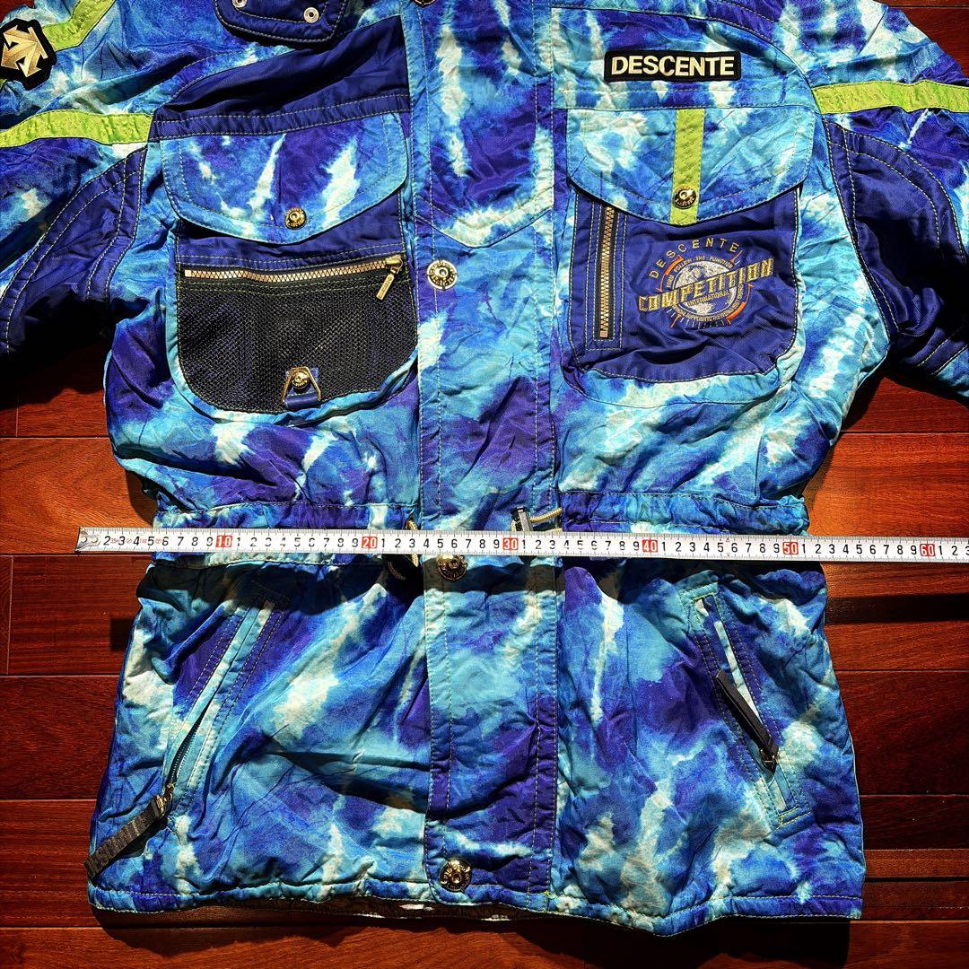 DESCENTE スキーウェア スノボ セットアップ ブルー 昭和レトロ 平成