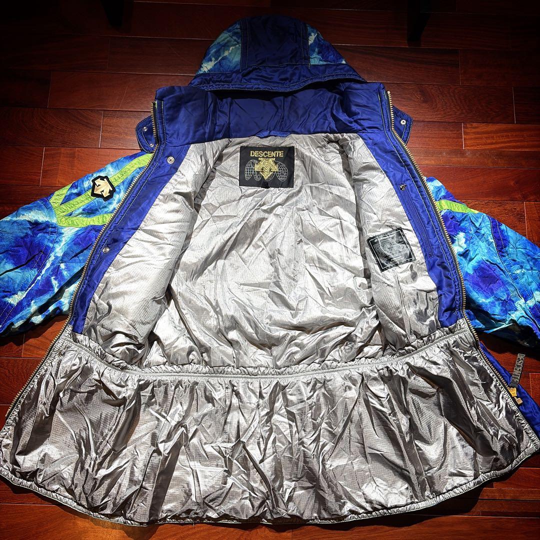 DESCENTE スキーウェア スノボ セットアップ ブルー 昭和レトロ 平成