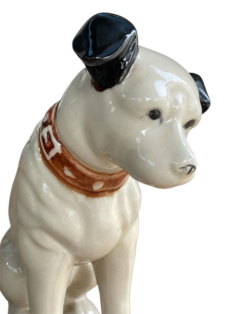 当時物 Victor ビクター 陶器製 犬 ニッパー 置物 オブジェ　21cm