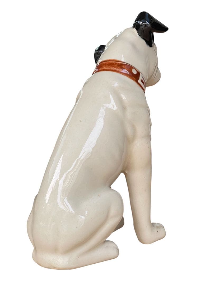 当時物 Victor ビクター 陶器製 犬 ニッパー 置物 オブジェ　21cm