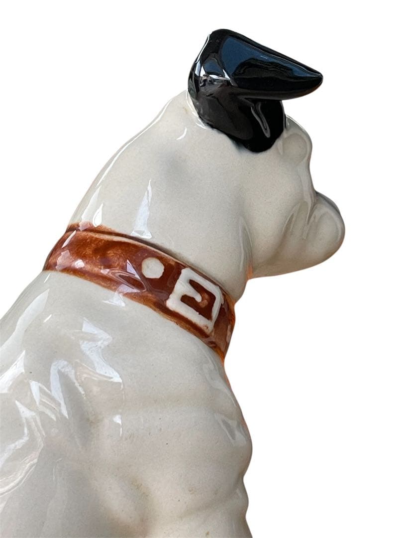 当時物 Victor ビクター 陶器製 犬 ニッパー 置物 オブジェ　21cm