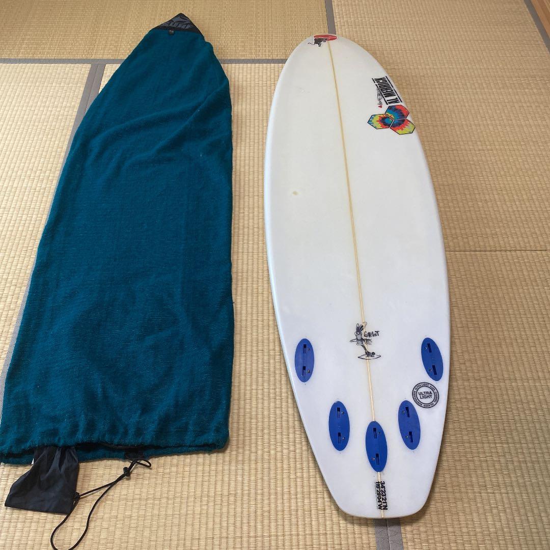 ショートボード　ケース付き　リーシュコード付き