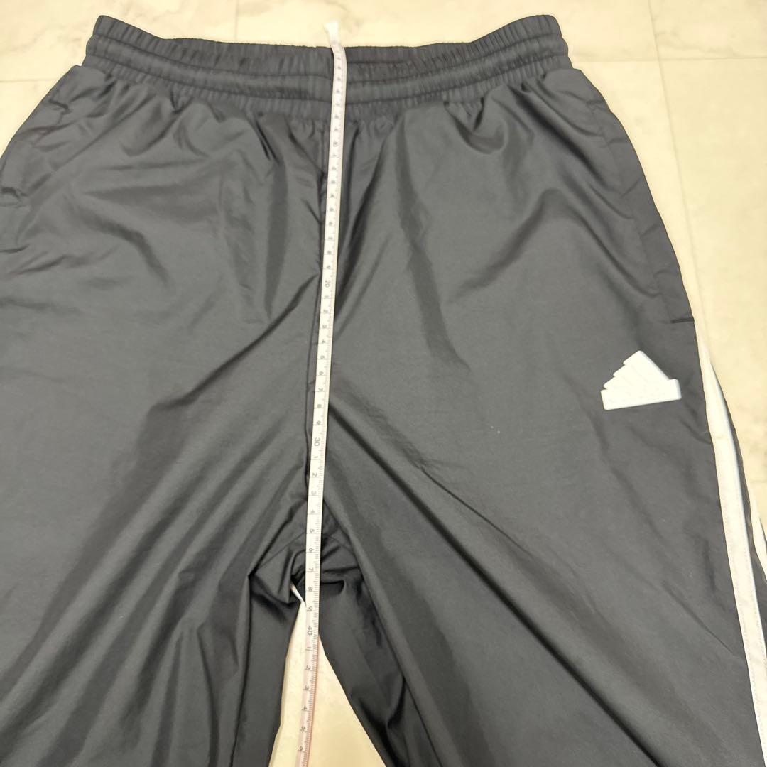 adidas 3本ライン 黒 ワイドパンツ