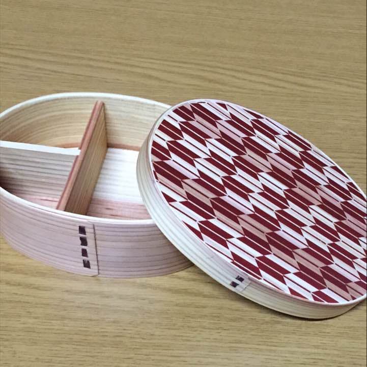 わっぱ弁当箱２個セット（矢羽柄）木製