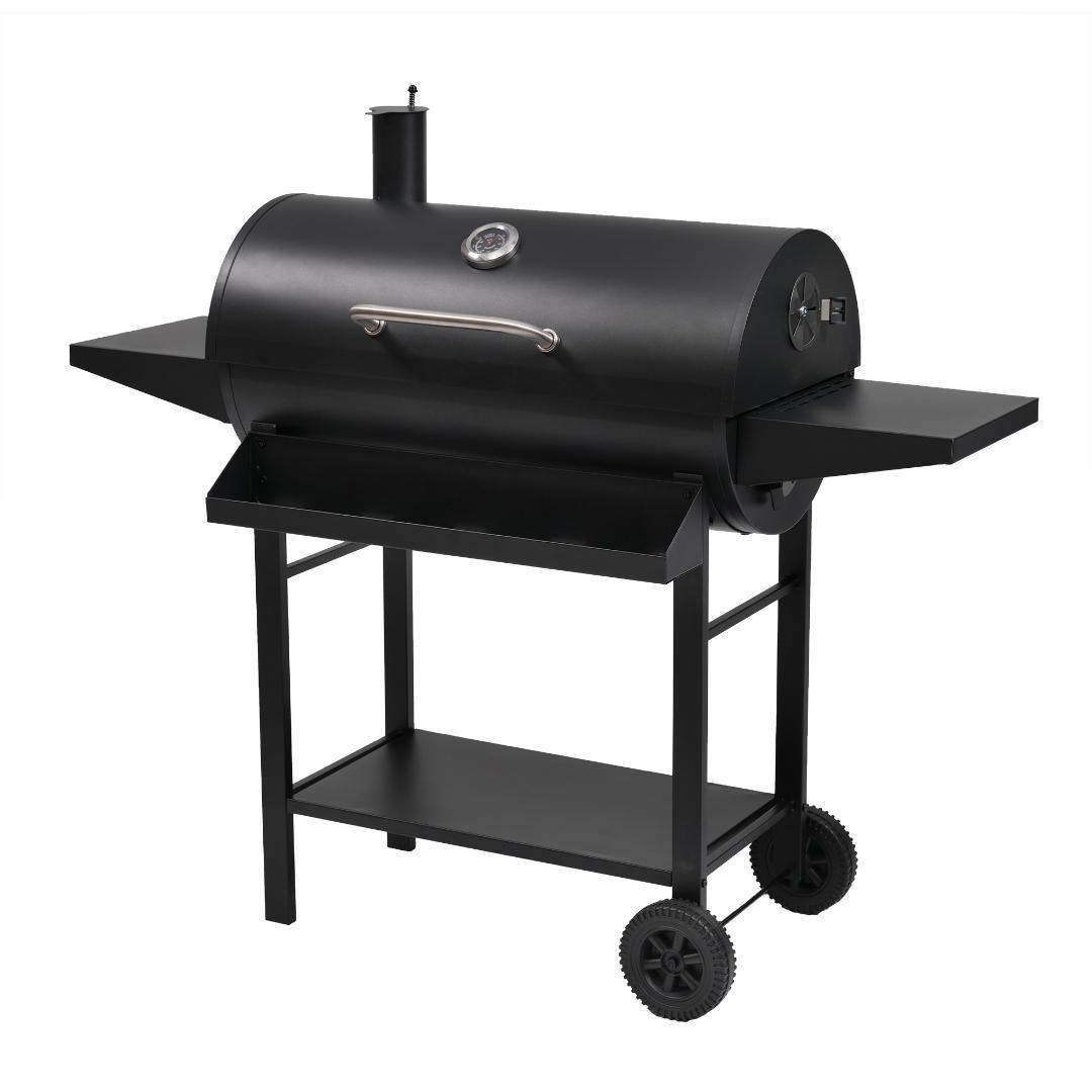 レインカバー付 バーベキューコンロ 焼き網 温度計 サイドテーブル 8-12人用