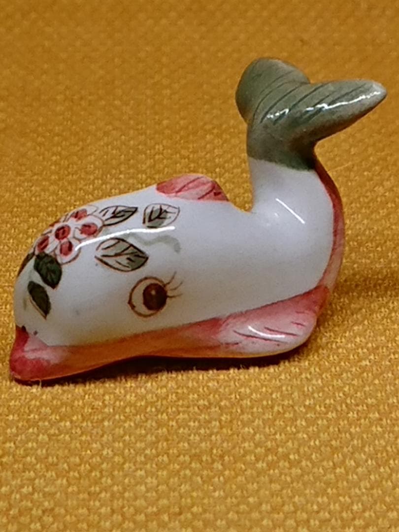 サカナ　魚　イルカ　クジラ　陶器　置物　インテリア　工芸品　美術品　A2977