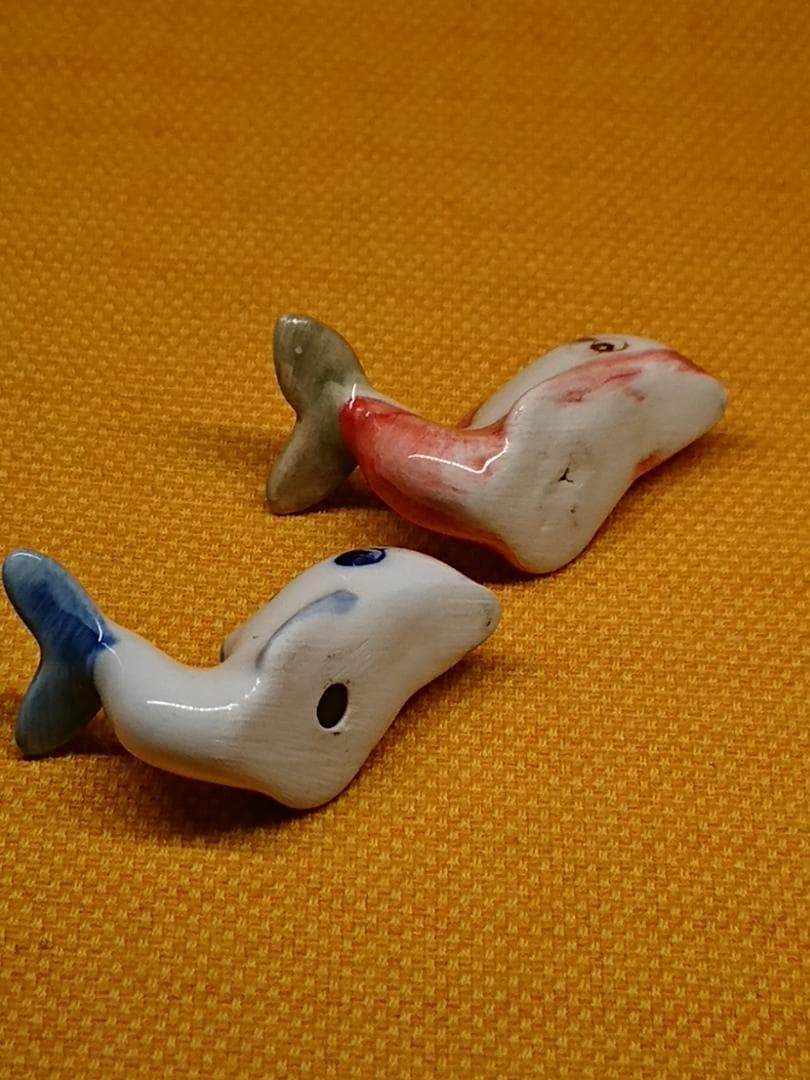 サカナ　魚　イルカ　クジラ　陶器　置物　インテリア　工芸品　美術品　A2977