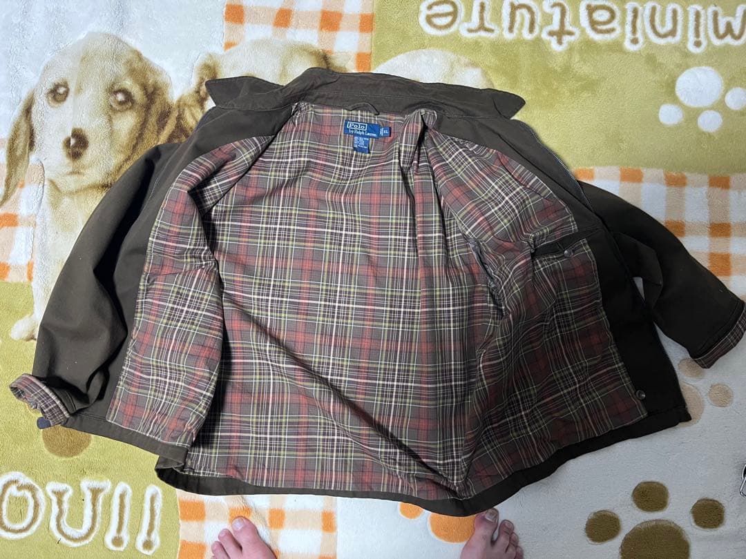 Ralph Laurenオリーブグリーン ジップアップジャケットXLサイズ