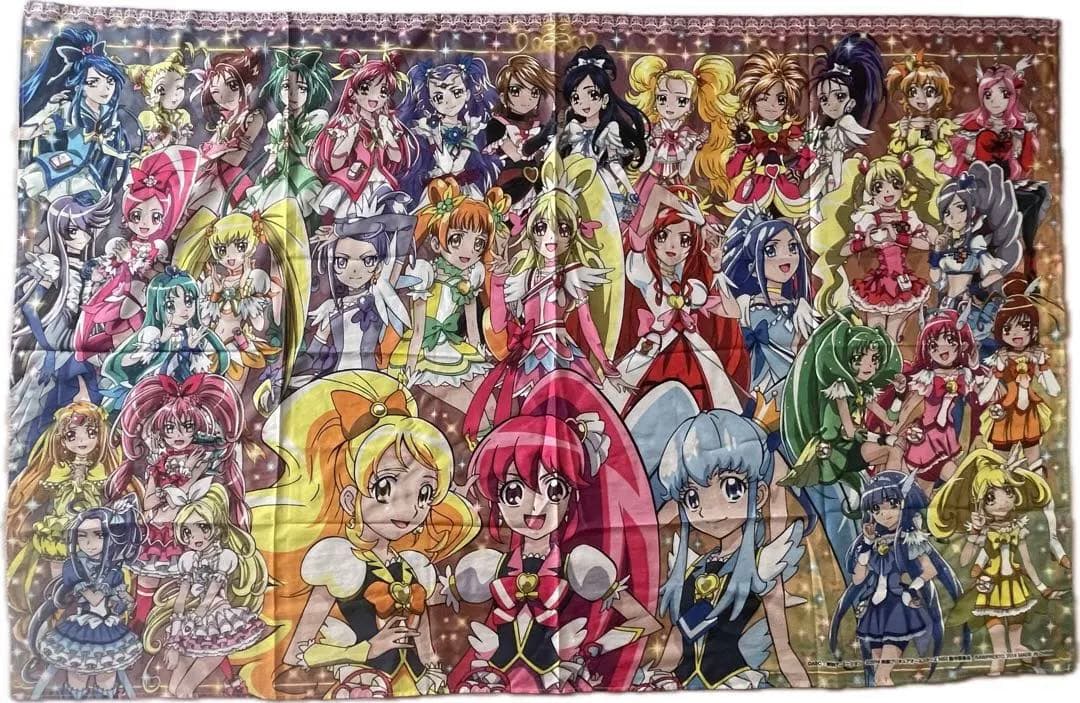 ロ２希少2014年映画プリキュアオールスターズデラックスマルチクロスタペストリー
