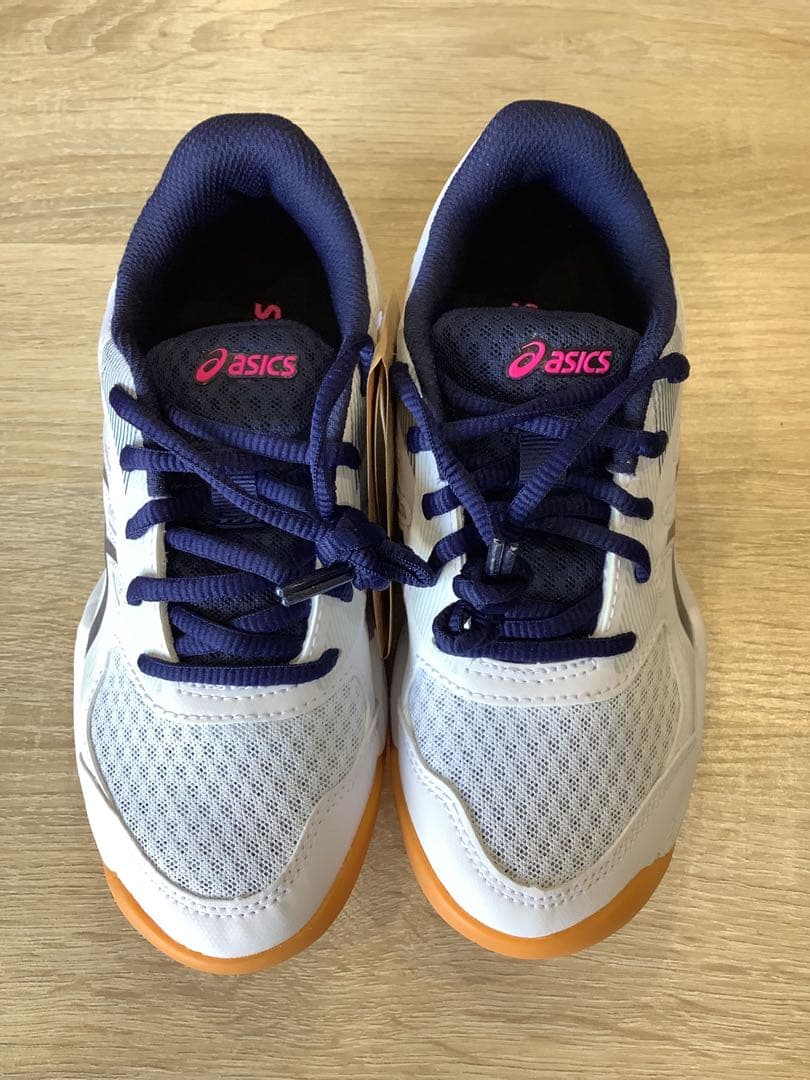 アシックス asics バレーボールシューズ jr 22㎝ 紺ピンク 箱無し