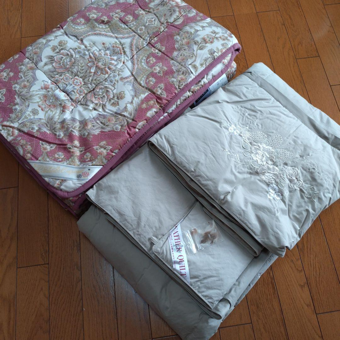 【値下げ❗️】【新品】ロマンス小杉　羊毛肌ふとん＆フェザーケットセット