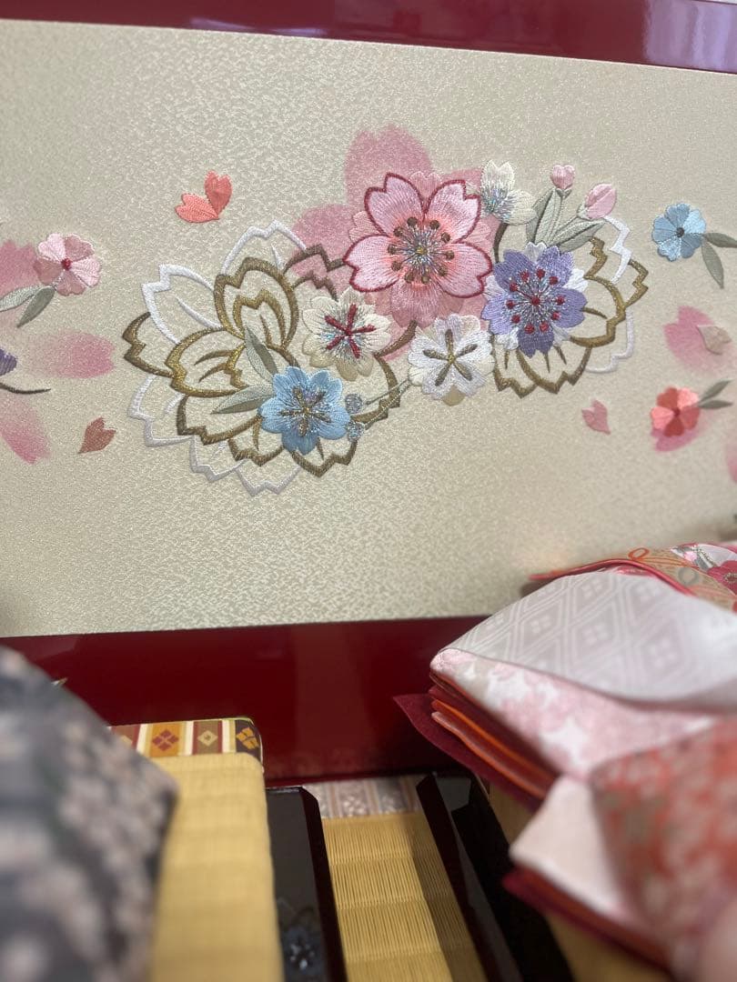 まこちゃん　美品♡内閣総理大臣賞 雛人形台　赤　秀叡作