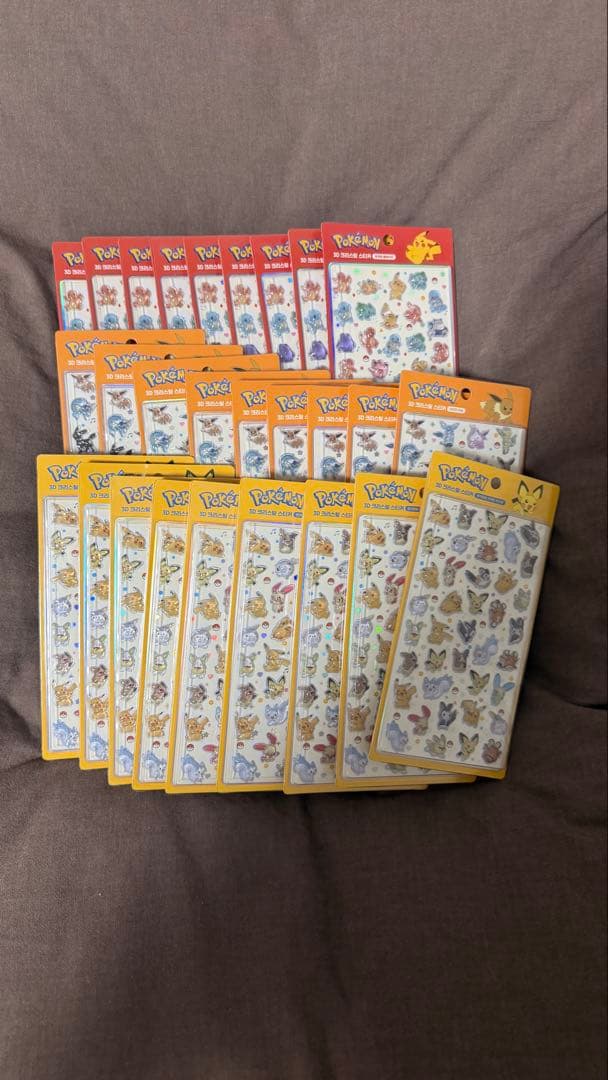 正規品　ポケモン ボンボンドロップシール 韓国限定 3個セット×9 計27個