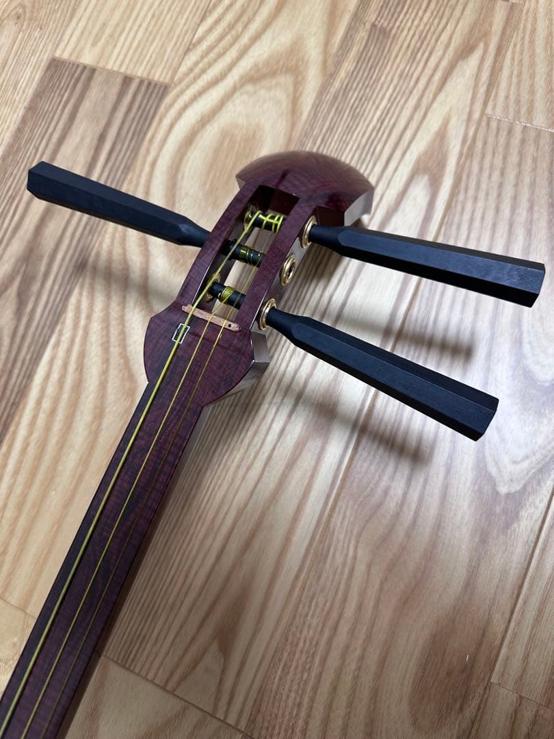 三味線 短棹 東サワリ 胴かけ 天神カバー 駒 糸巻 音緒 ハードケース付