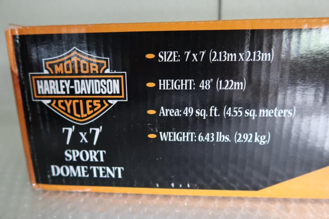 ハーレーダビッドソン【新品】純正スポーツドームテント 7' x 7'