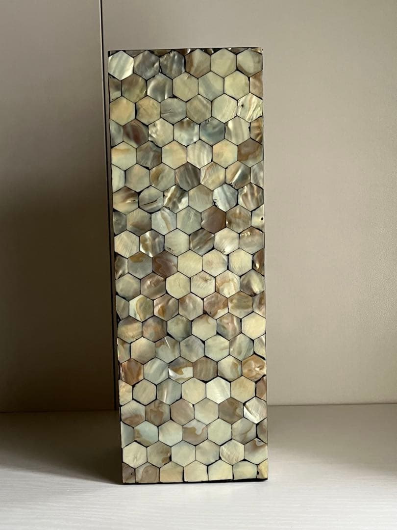 【希少】　ボーコンセプト　螺鈿・貝細工調　オブジェ　ベース　花瓶　H=35cm