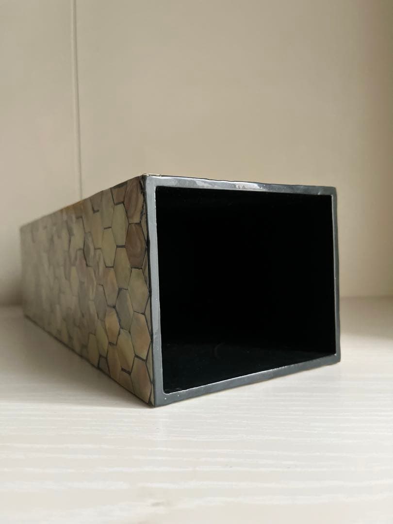 【希少】　ボーコンセプト　螺鈿・貝細工調　オブジェ　ベース　花瓶　H=35cm