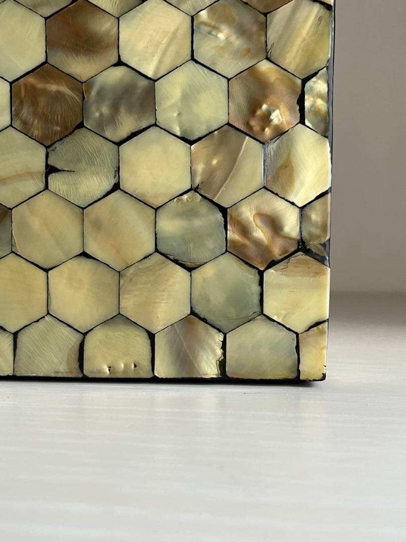 【希少】　ボーコンセプト　螺鈿・貝細工調　オブジェ　ベース　花瓶　H=35cm