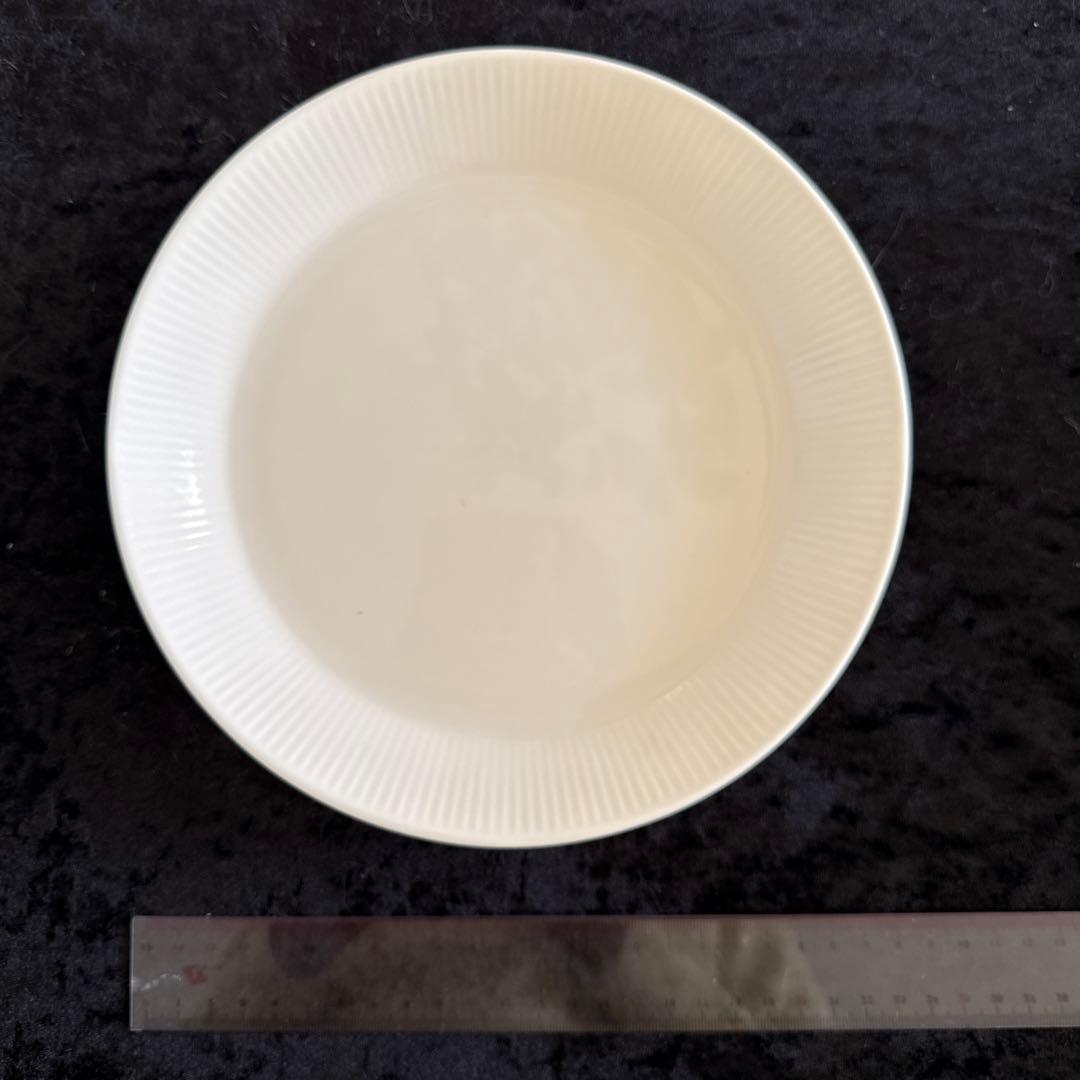 森修焼　ホワイト陶器皿 4枚セット 直径約23.5cm