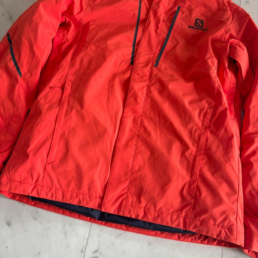 美品 salomon サロモン スキーウェア ジャケット 中綿 オレンジ L