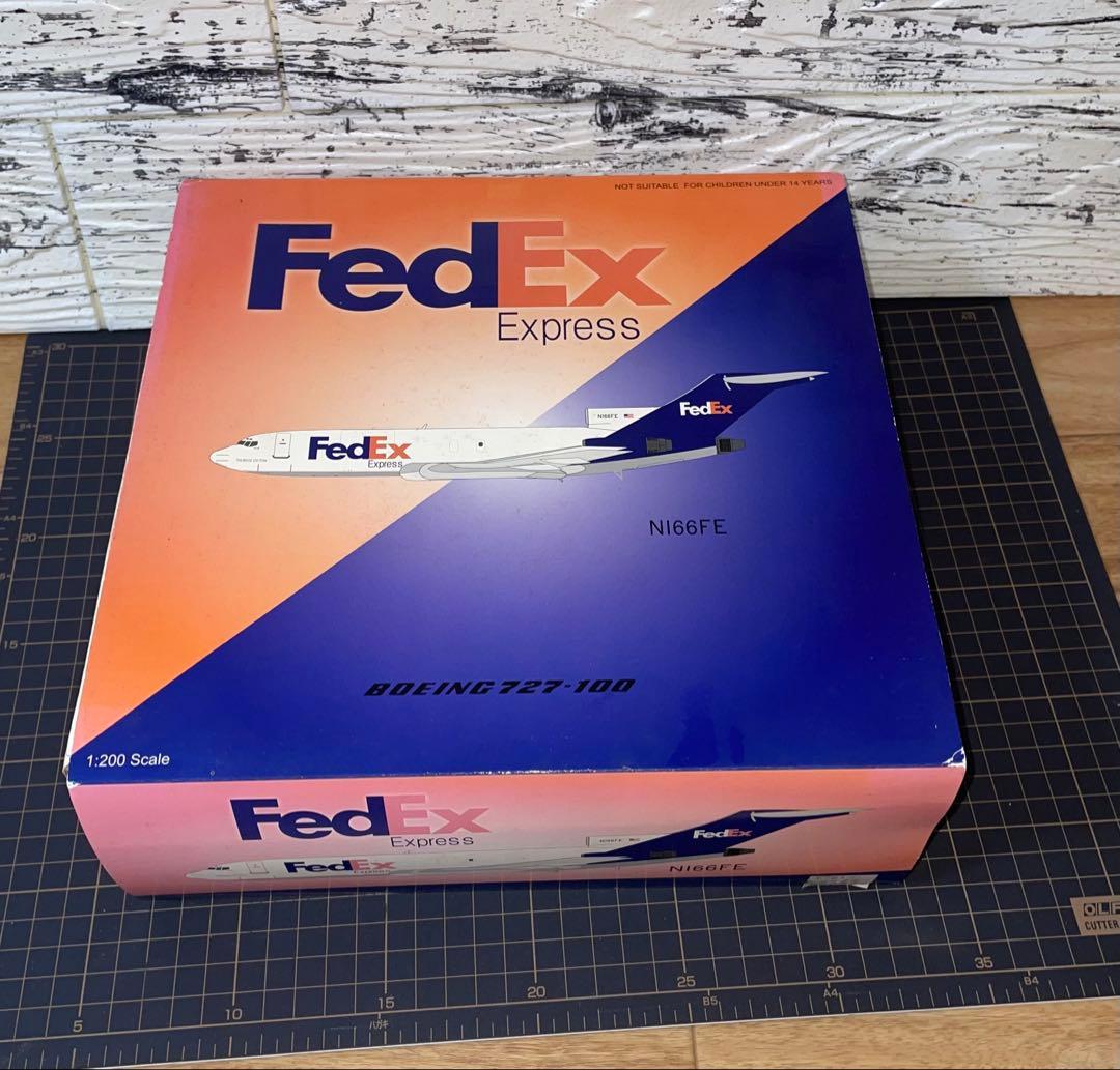 [美品]1/200 B727-100 FedEX N166FE ブルーボックス