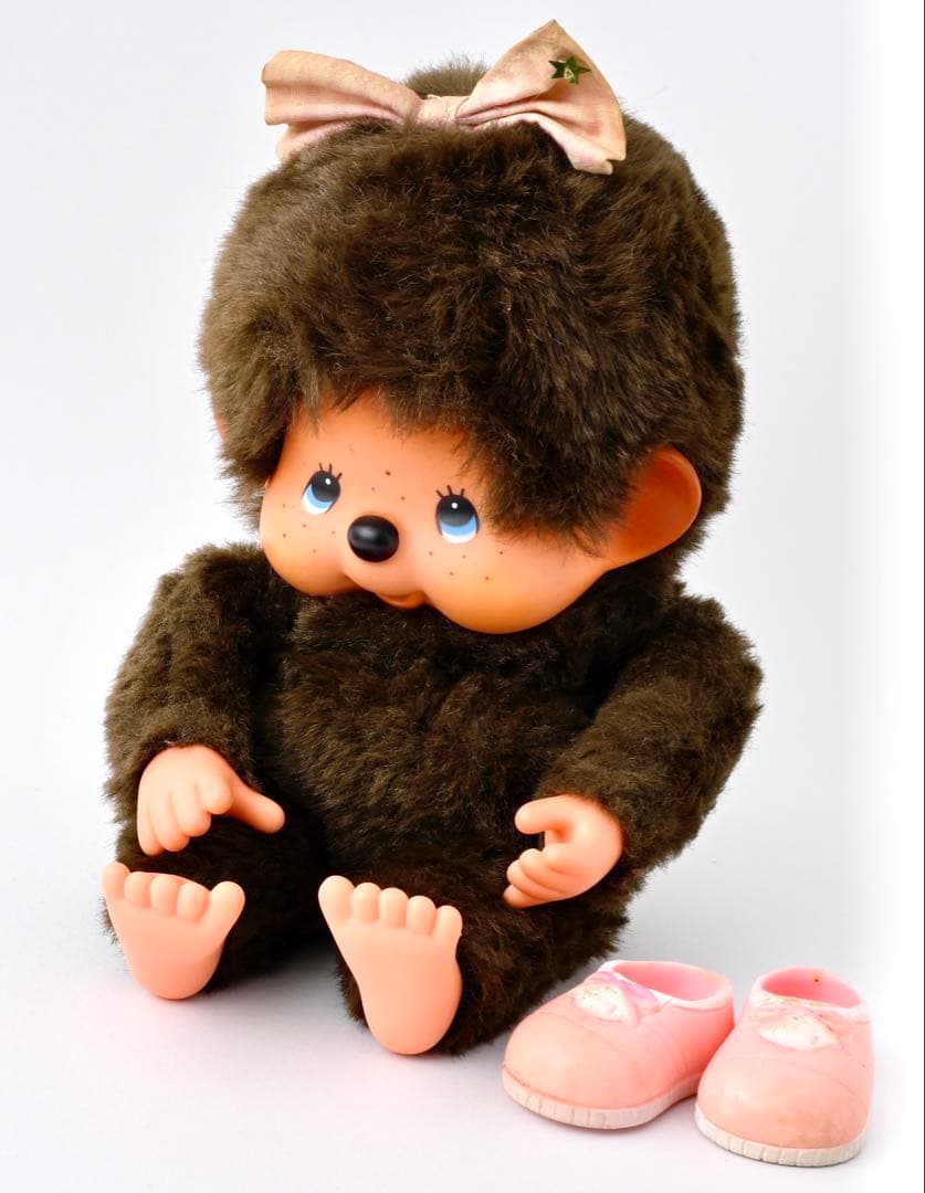 【昭和レトロ】モンチッチ セキグチ 1974年 日本製 リボン付き 美品