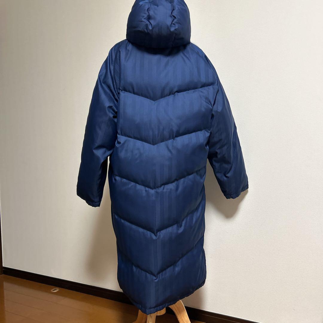 【SALE中】美品✨ adidas ネイビー ストライプ ベンチコート M