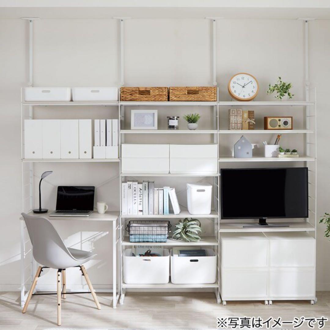 に*こ様 【美品】 ニトリ　Nポルダ 80cm ホワイトウォッシュ